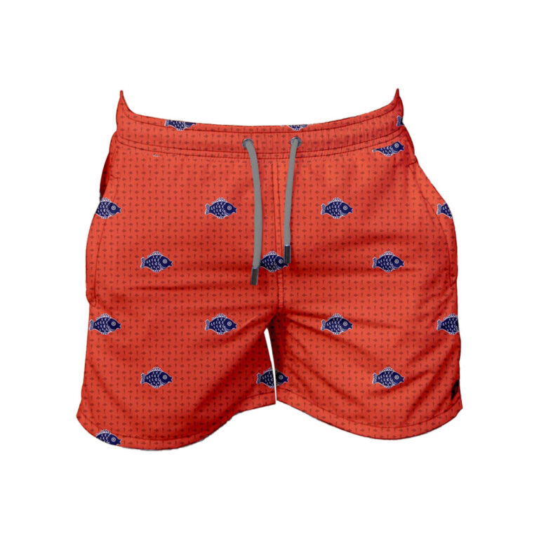 Baby Wawa Swim Shorts - Orange Fish
