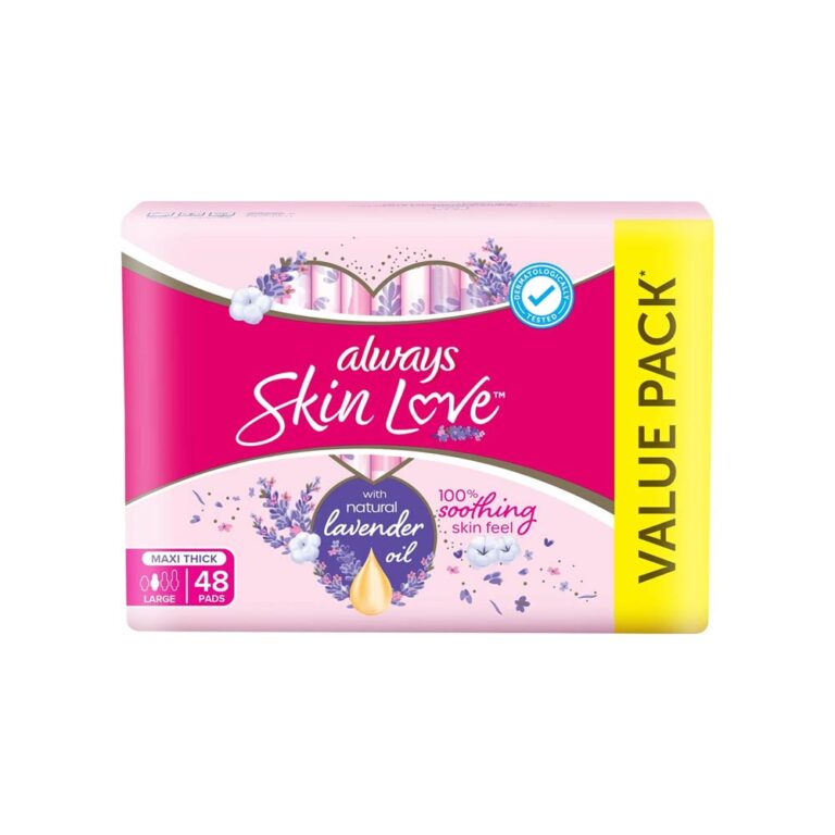 Always Skin Love Pads Size Maxi Thick - 48 Pads Value Pack