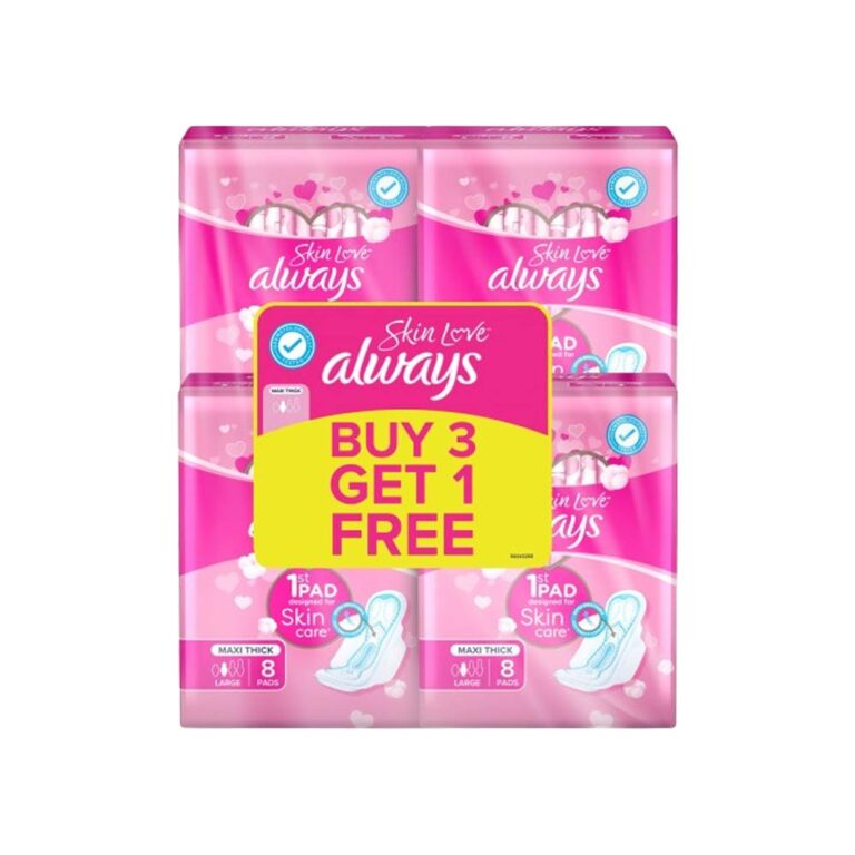 Always Skin Love Pads Size Maxi Thick - 32 Pads *24+8 FREE