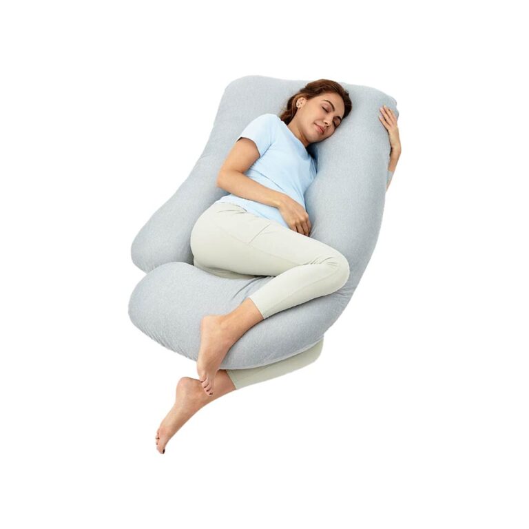 Momcozy U Shaped Cooling Fabric Pregnancy Pillow
