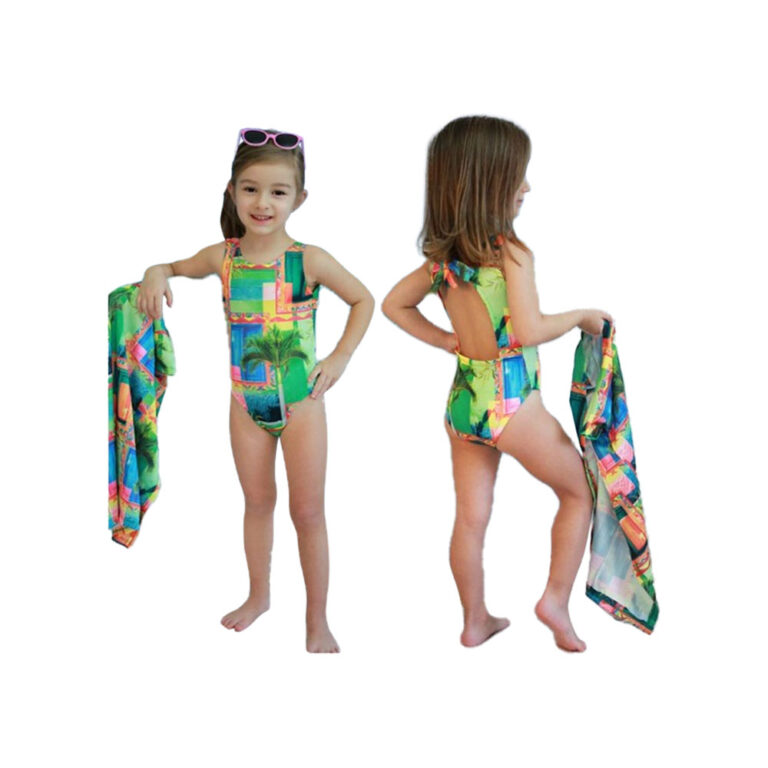 Baby Wawa Swimwear with Shirt for Girls - Beach Vibe