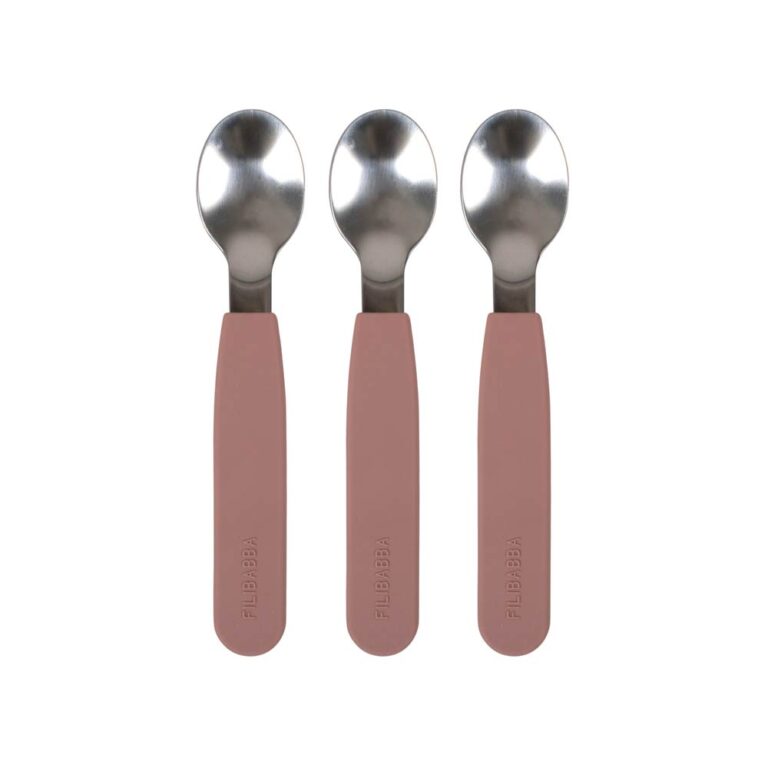 Filibabba Silicone Cutlery (6m+) Rose - 3 Pcs