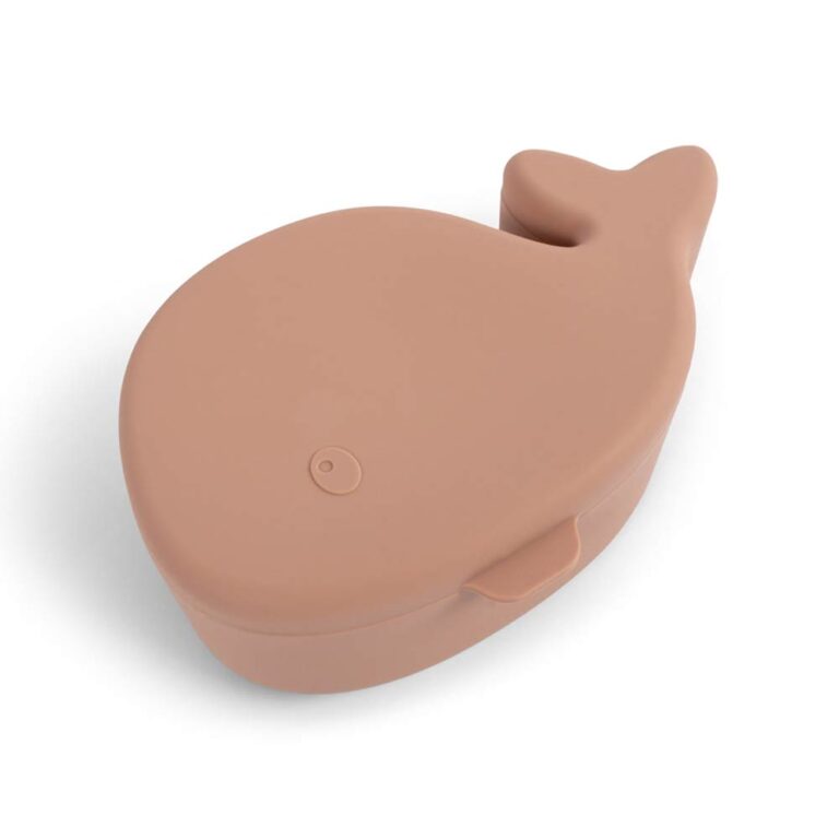 Filibabba Silicone Snack Box Whale - Misty Rose