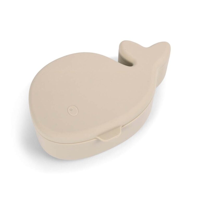 Filibabba Silicone Snack Box Whale - Toasted Almond