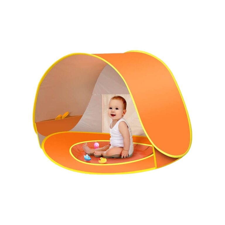 Pop Up Baby Beach Tent with Cover - Orange