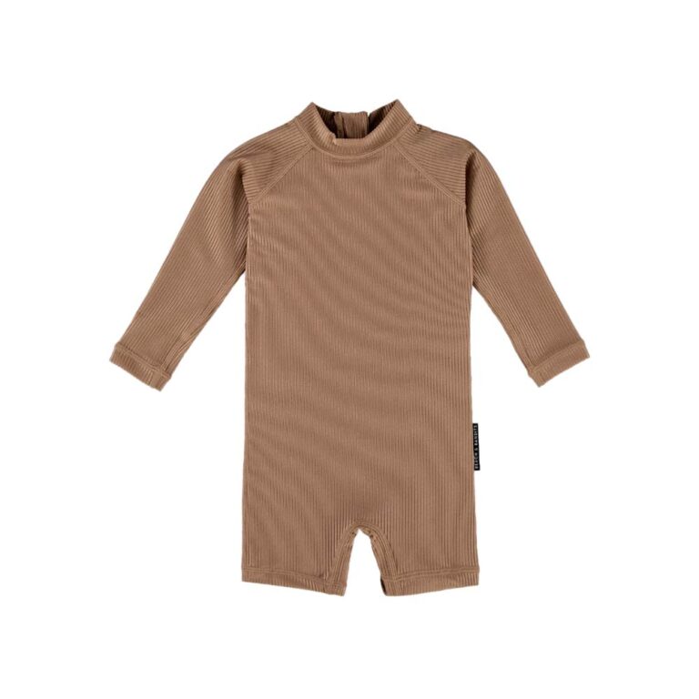 Beach & Bandits Baby Ribbed Swimsuit - Chocolate