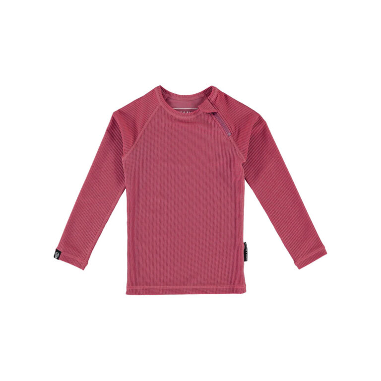 Beach & Bandits Ribbed Swim Tee (Long Sleeve) - Garnet