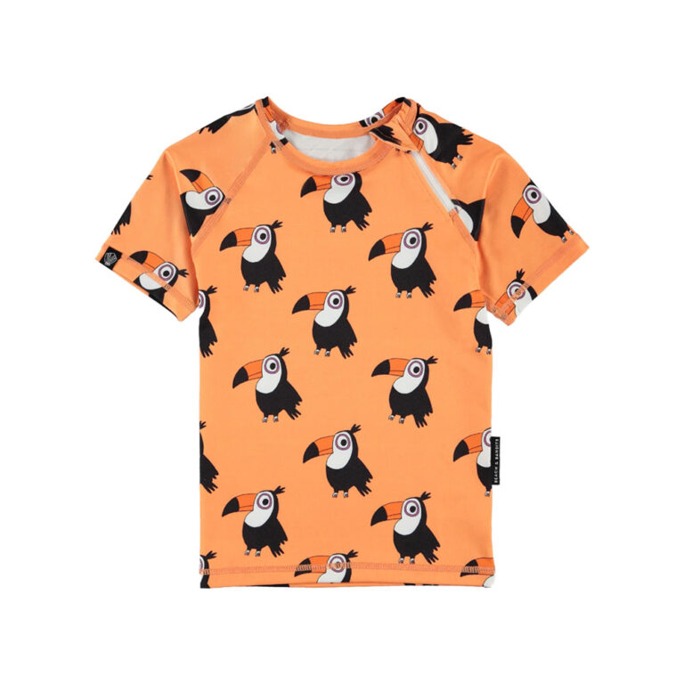 Beach & Bandits Kids Short Sleeve Ribbed Swim Tee - Toucan