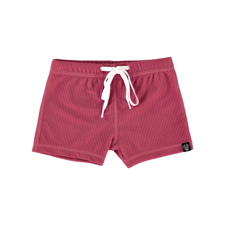 Beach & Bandits Kids Ribbed Swim Shorts - Garnet