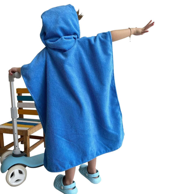 Baby Wawa Beach Kids Poncho - Blue - Image 3