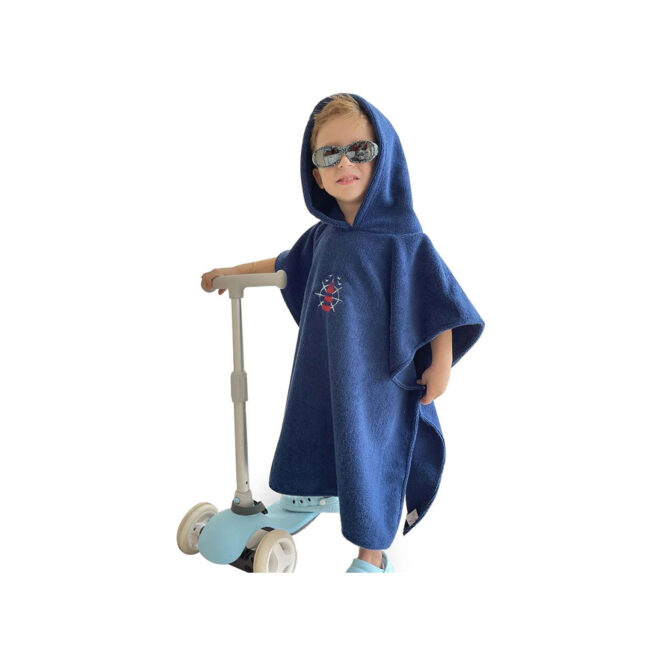 Baby Wawa Beach Kids Poncho - Dark Blue