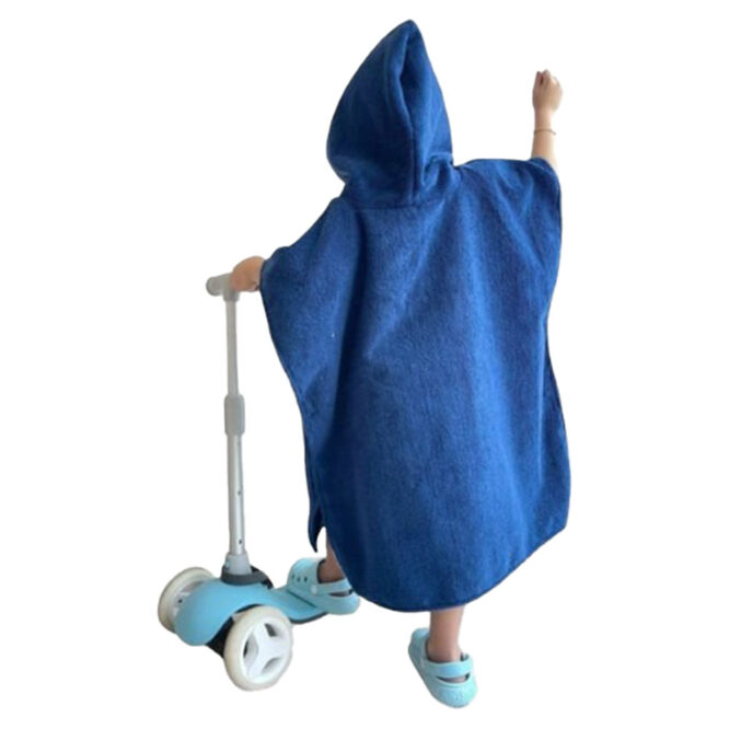 Baby Wawa Beach Kids Poncho - Dark Blue - Image 2