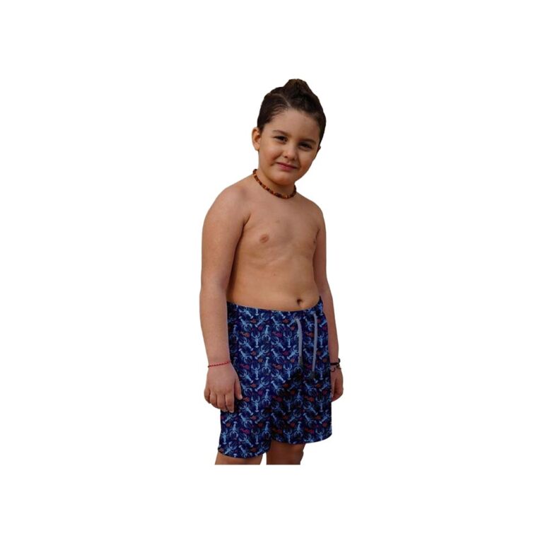 Baby Wawa Swim Shorts - Dark Blue Lobster