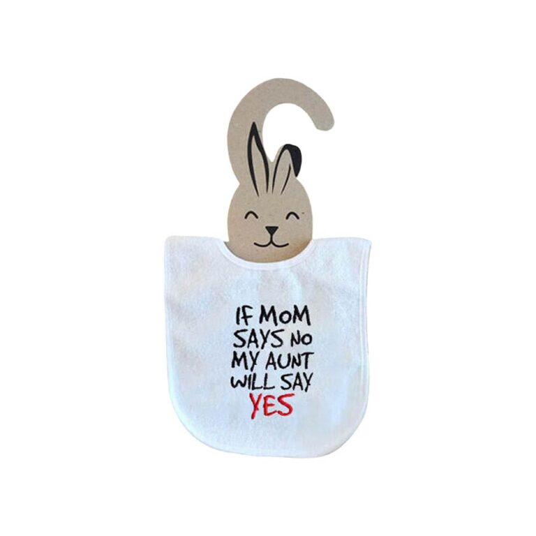 Solo Design Baby Bib - If Mom Says No ❌, My Aunty Will Say Yes ✔