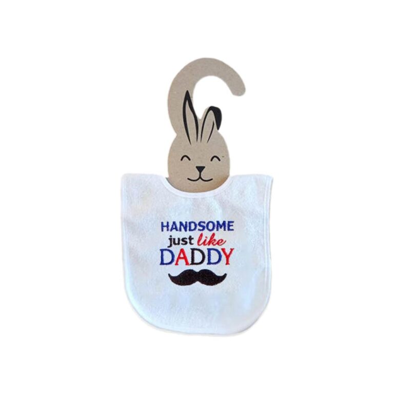 Solo Design Baby Bib - Handsome, Just Like Daddy