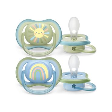 Philips Avent Ultra Air Pacifiers (0-6m) for Boy, Sun & Rainbow - 2 Pcs