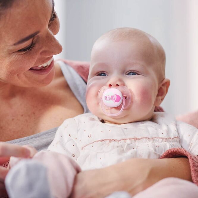 Philips Avent Ultra Soft Pacifiers (0-6m) for Girl, Flamingo & Dreams - 2 Pcs