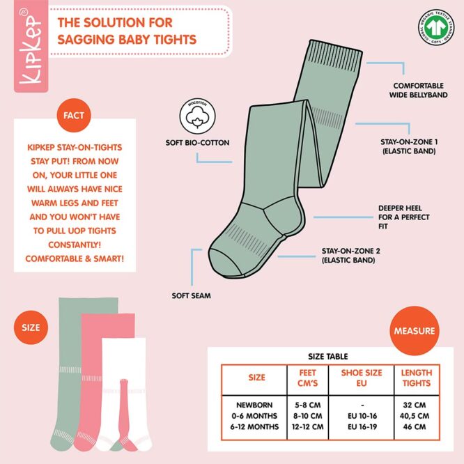 Kipkep Stay-On-Tights Size Guide
