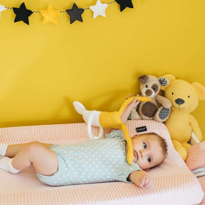Kipkep Changing Pad Cover (Anti-Slip) - Ziggy Pink