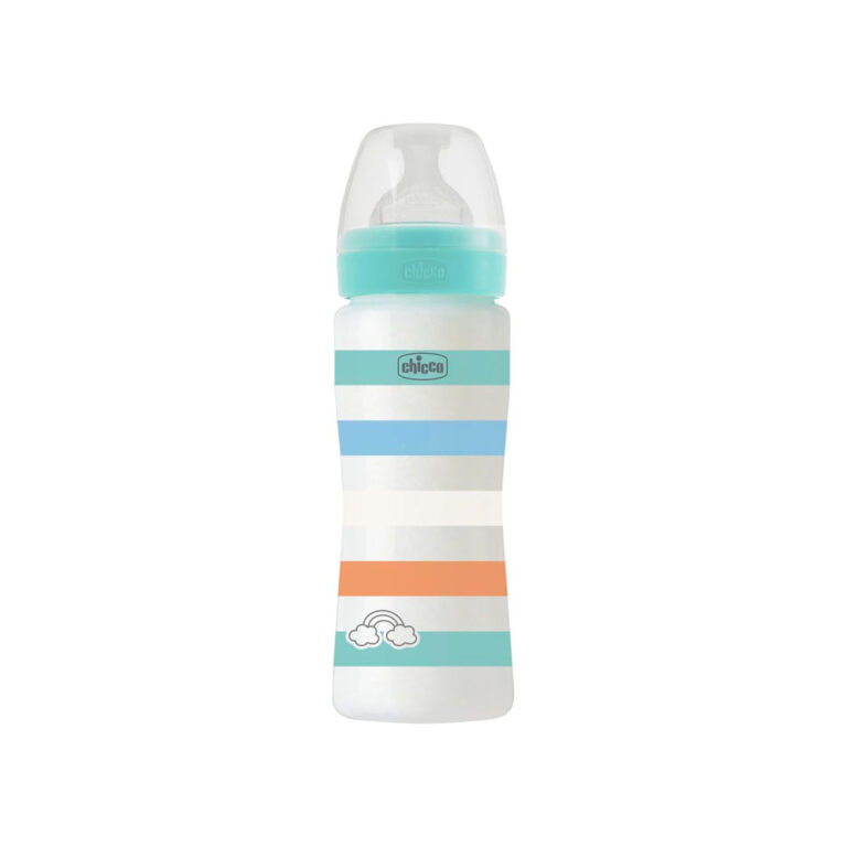 Chicco Colors Anti-Colic Fast Flow Plastic Bottle (4m+) 330ml - Green