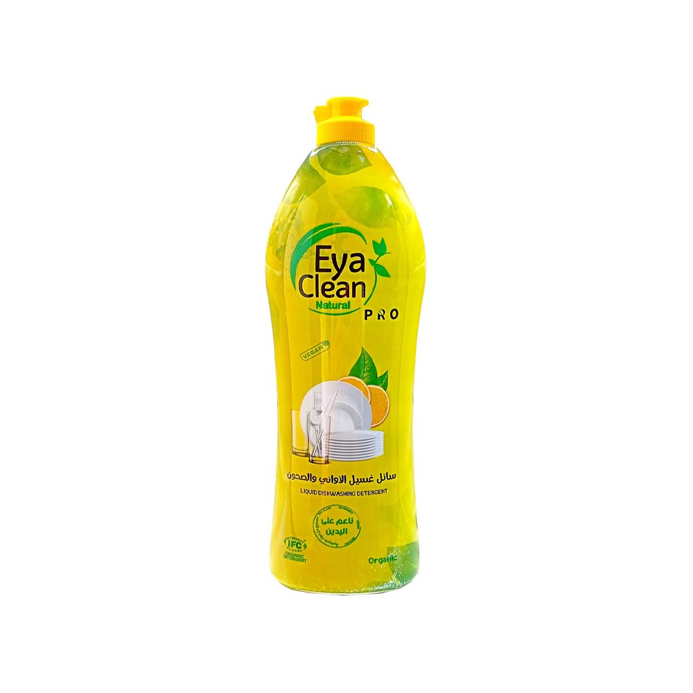 EyaClean Organic Dishwasher Liquid - Lemon Scent 750ml