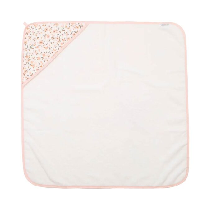 All4Ella Organic Hooded Baby Towel (0m+) Floral Bouquet