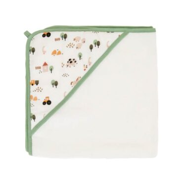 All4Ella Organic Hooded Baby Towel (0m+) Country Farm