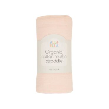 All4Ella Organic Cotton Muslin Swaddle (0m+) Pink