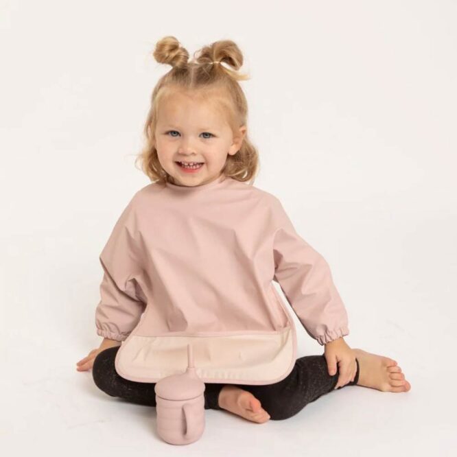 All4Ella Recycled Long Sleeve Bib (6m+) Pink