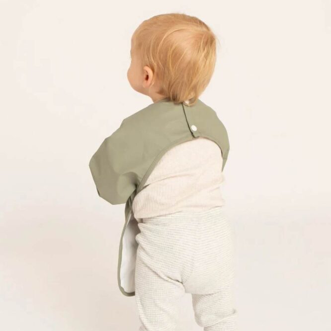 All4Ella Recycled Long Sleeve Bib (6m+) Sage