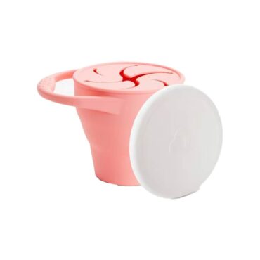 Munchkin C’est Silicone Snack Catcher with Lid (6m+) Coral