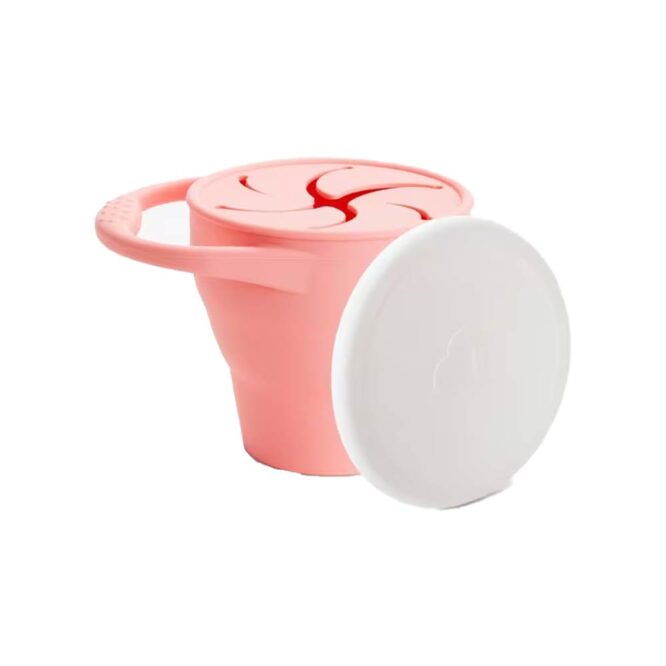 Munchkin C’est Silicone Snack Catcher with Lid (6m+) Coral