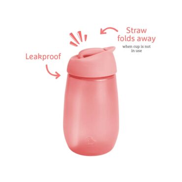 Munchkin Simple Clean Spill Proof Straw Cup (12m+) 296ml - Pink
