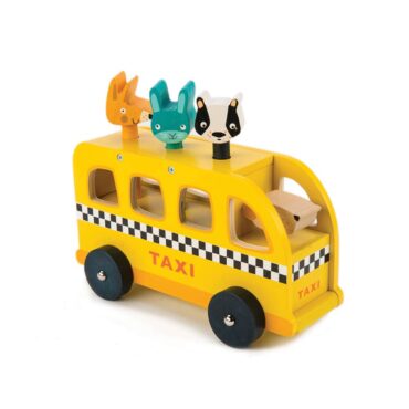 Tender Leaf Animal Taxi 18m+ Yellow Taxi