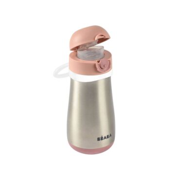 Beaba Stainless Steel Bottle (18m+) 350ml - Pink