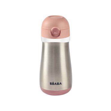 Beaba Stainless Steel Bottle (18m+) 350ml - Pink