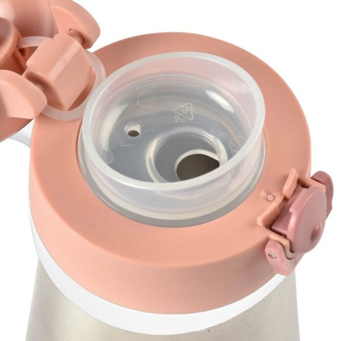 Beaba Stainless Steel Bottle (18m+) 350ml - Pink