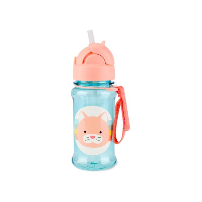 Skip Hop Zoo Tritan Straw Bottle - Cat