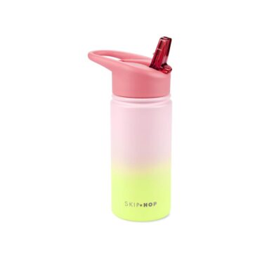 Skip Hop Wander Stainless Steel Straw Bottle - Wildflower