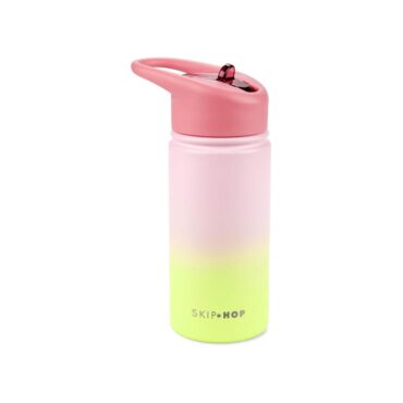 Skip Hop Wander Stainless Steel Straw Bottle - Wildflower