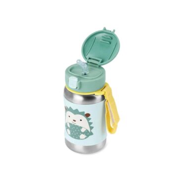 Skip Hop Zoo Stainless Steel Straw Bottle - Hedgehog