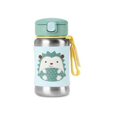 Skip Hop Zoo Stainless Steel Straw Bottle - Hedgehog