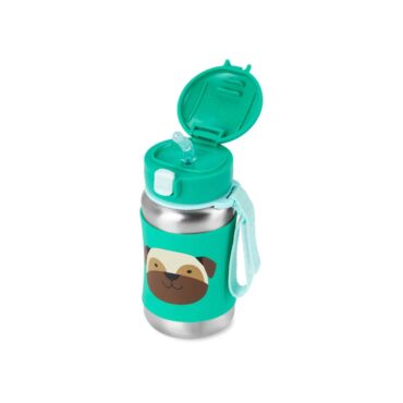 Skip Hop Zoo Stainless Steel Straw Bottle - Pug