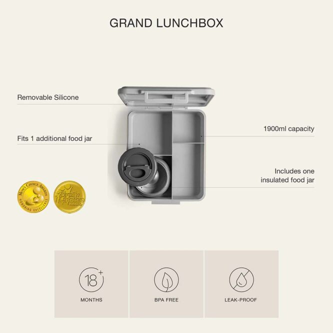 Citron Grand Lunchbox with Food Jar Features