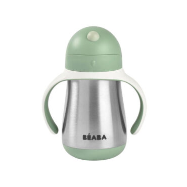 Beaba Stainless Steel Straw Cup (8m+) 250ml - Green