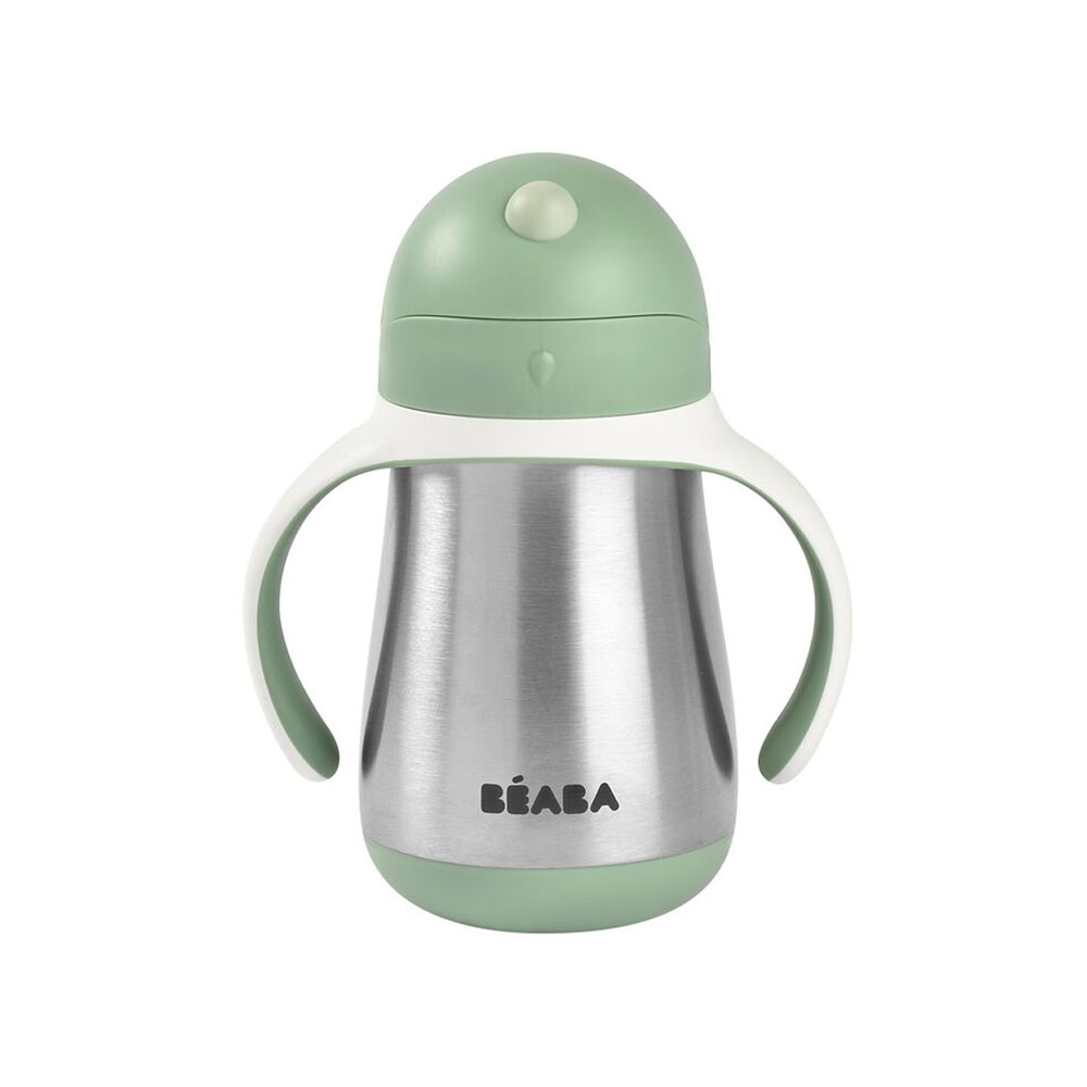 Beaba Stainless Steel Straw Cup (8m+) 250ml - Green