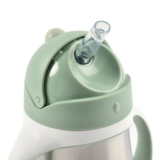 Beaba Stainless Steel Straw Cup (8m+) 250ml - Green