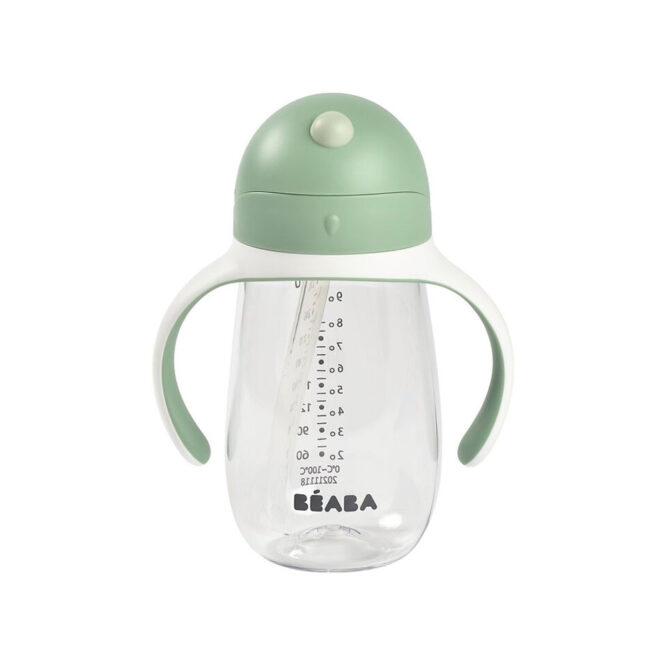 Beaba Straw Cup with Cleaning Brush (8m+) 300ml - Green