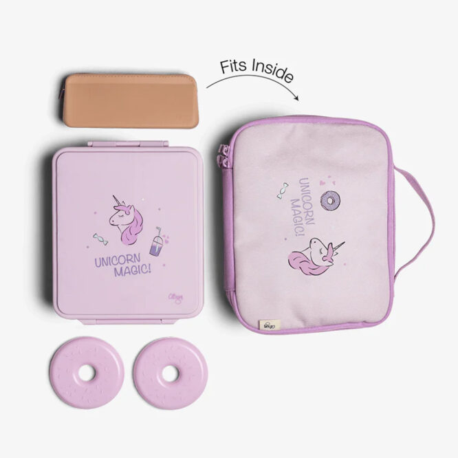 Citron Insulated Square Lunch Bag - Stormy Unicorn