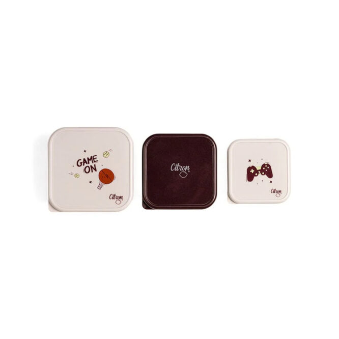 Citron Stackable Stainless Steel Lunchbox (Set of 3) - Cool Kid